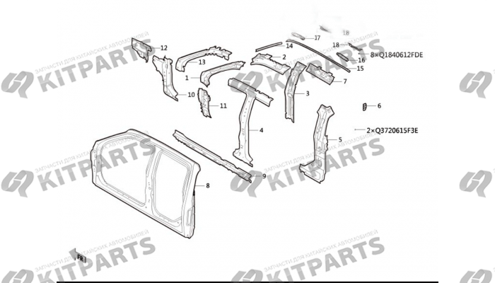 Боковая панель 1 Haval Wingle 7