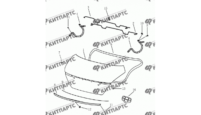 Крышка багажника (седан) Geely Emgrand (EC7)